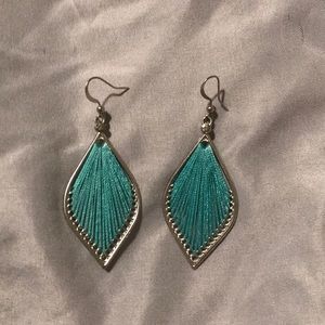 Teal blue earrings